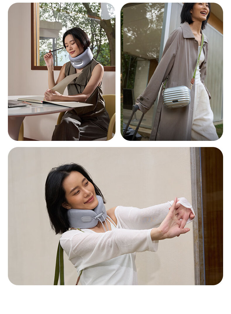 CEENIU Long-Distance Travel U-Shaped Neck Support Pillow Portable Foldable U-Shape Headrest Neck Pillow for Airplane and High-Speed Train 35