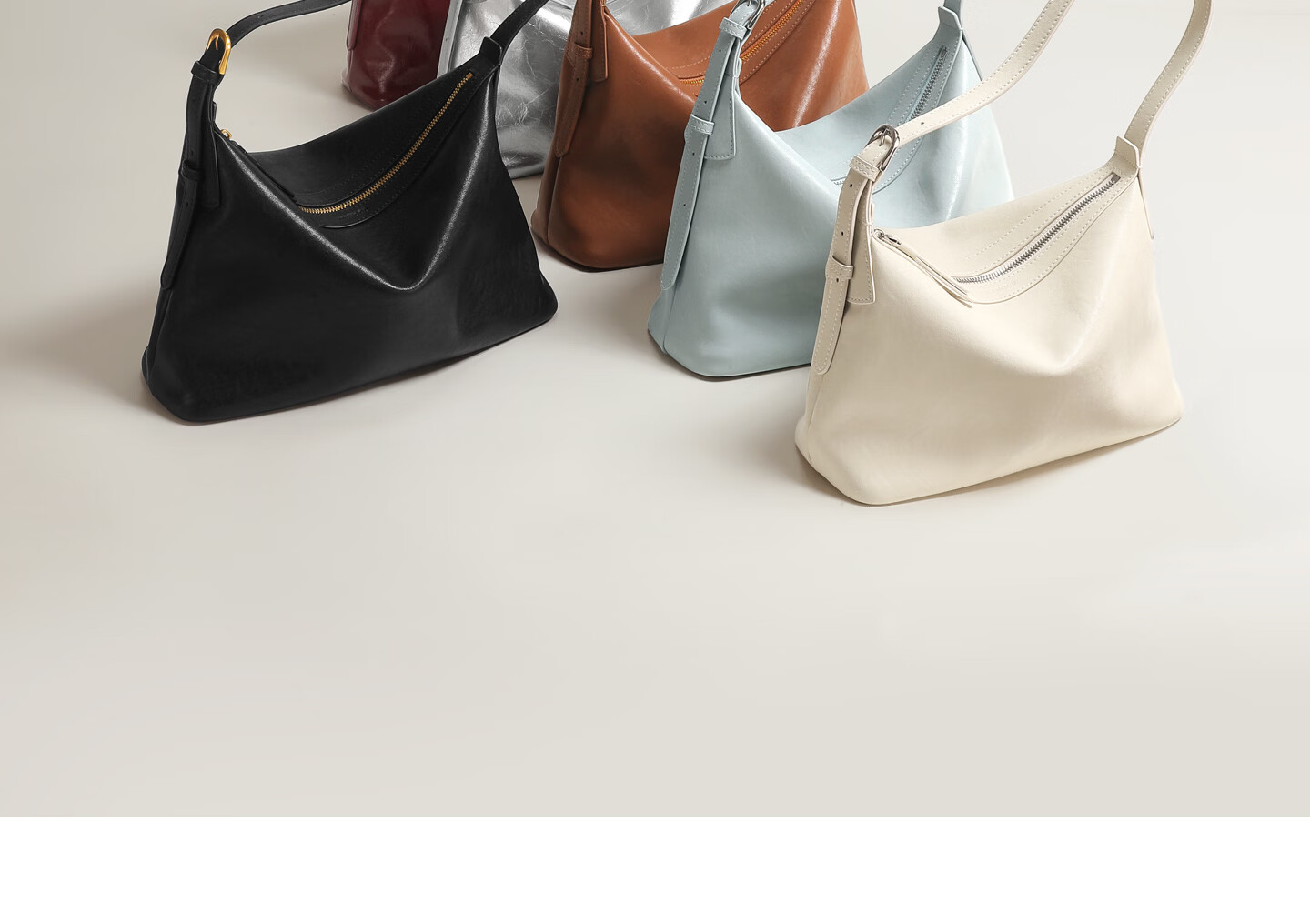 Miaodi Vegetable-Tanned Top-Grain Cowhide Hobo Underarm Tote Bag Blue Commuter Casual Shoulder Crossbody Bag for Women Qixi Festival Gift 8