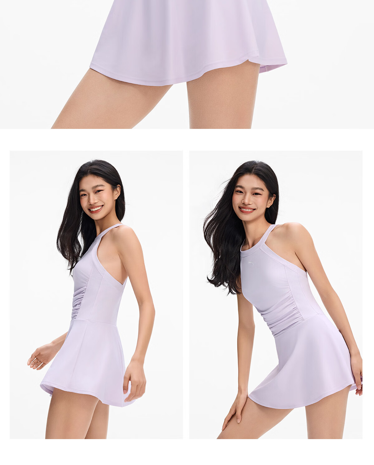 PUMA Women's One-Piece Swimsuit Slim Fit Backless UV Protection Beach Vacation Swimwear Anti-Exposure Hot Spring Bathing Suit 41