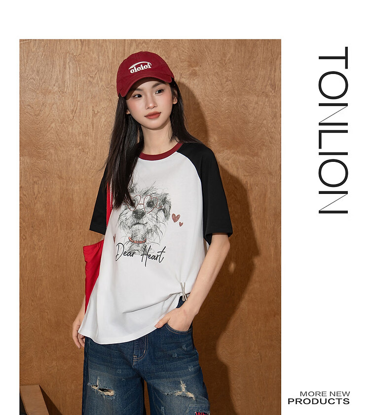 TonLion 2026 Summer New Women's Short Sleeve T-Shirt Stylish Chic Korean Casual 8