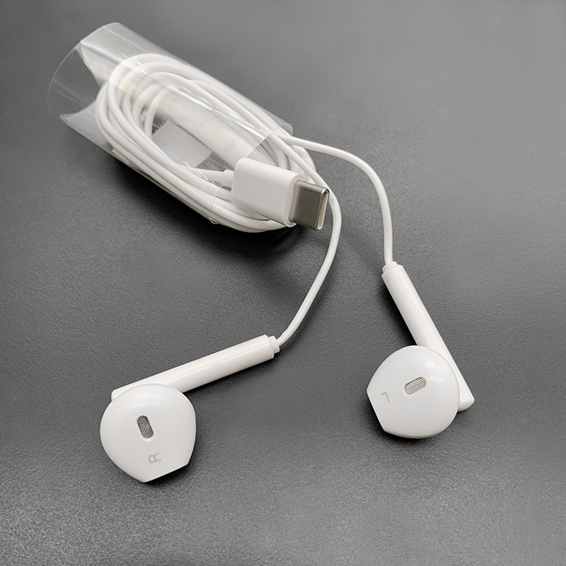 适用华为p40原装耳机有线typec扁口接口nova567pro原p20mate30pro华为