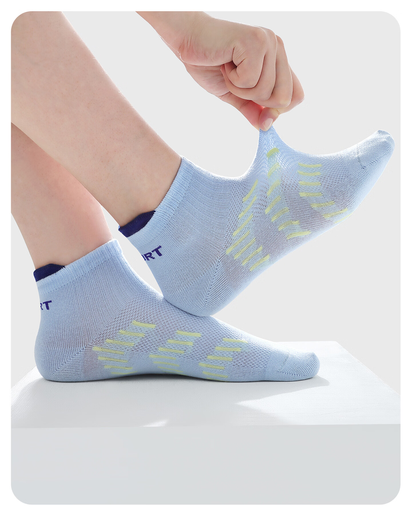 Langsha Boys Cotton Socks Summer Thin Anti-Odor Sweat-Absorbing Children's Short Socks Youth Mesh Sports Summer 21