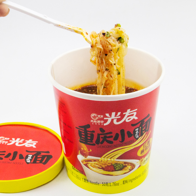 宗重庆小面麻辣面非油炸泡面方便速食杯装红薯干拌面炸酱面重庆小面