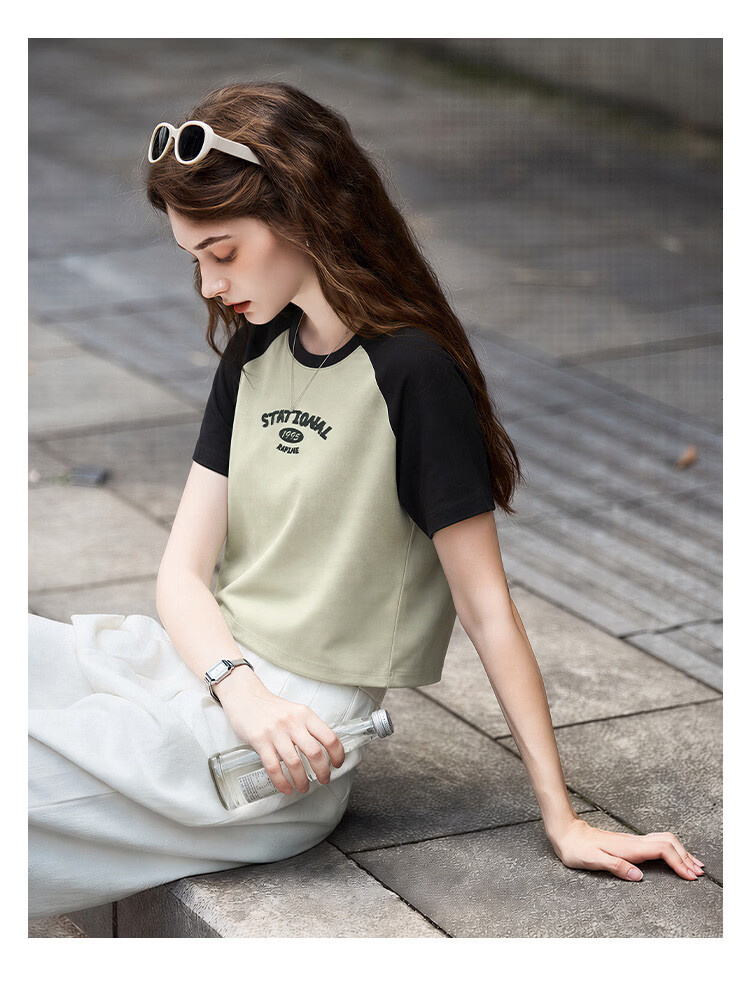 TonLion [Cool Touch] 2026 Summer Women's Short-Sleeve T-Shirt, Raglan Sleeve, Lyocell, Fashionable Versatile Women's T-Shirt, Trendy 10