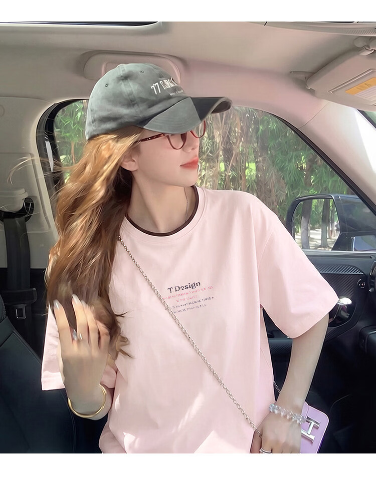 TonLion 2026 Summer New Women's Short Sleeve T-Shirt Thin American Vintage Street Chic Stylish 7