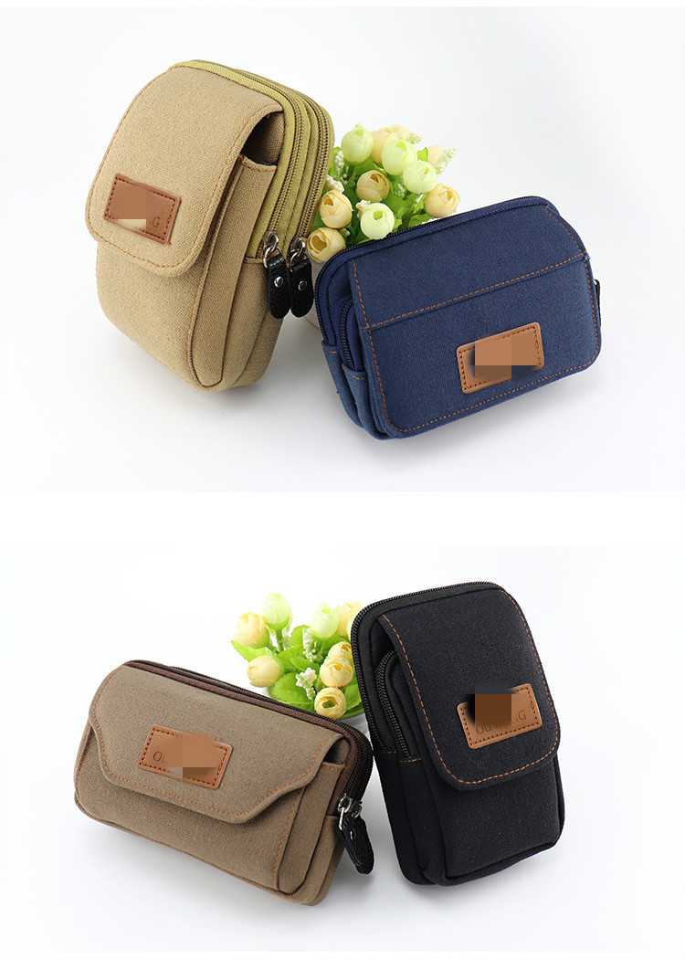 男士帆布手机腰包5/5.