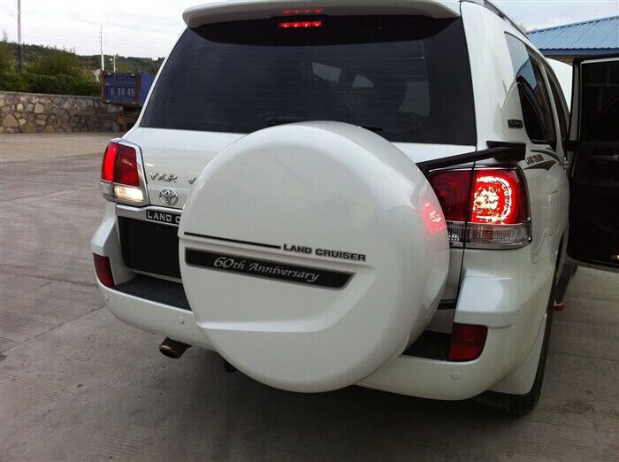 适用于丰田兰德酷路泽后备胎罩0719原车厂款中东版后挂陆巡轮胎罩盖壳