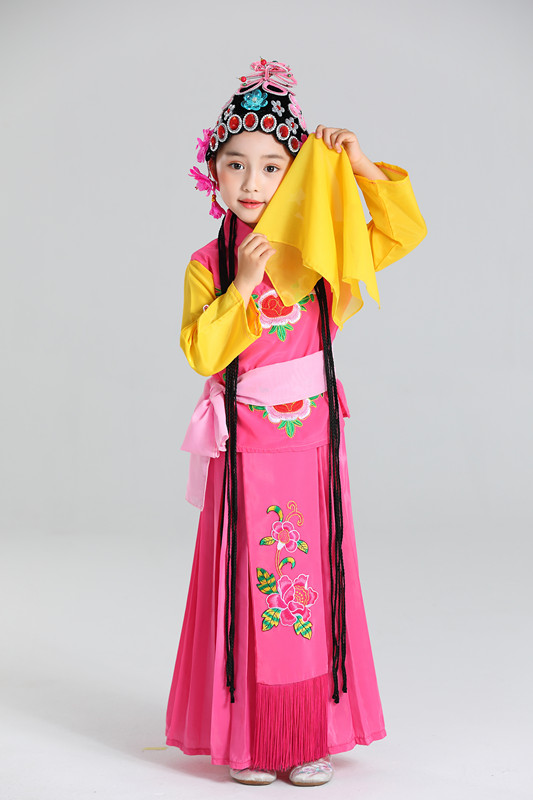 儿童京剧戏服装儿童舞蹈演出服小红娘小花旦俏花旦水梨园女童戏曲表演