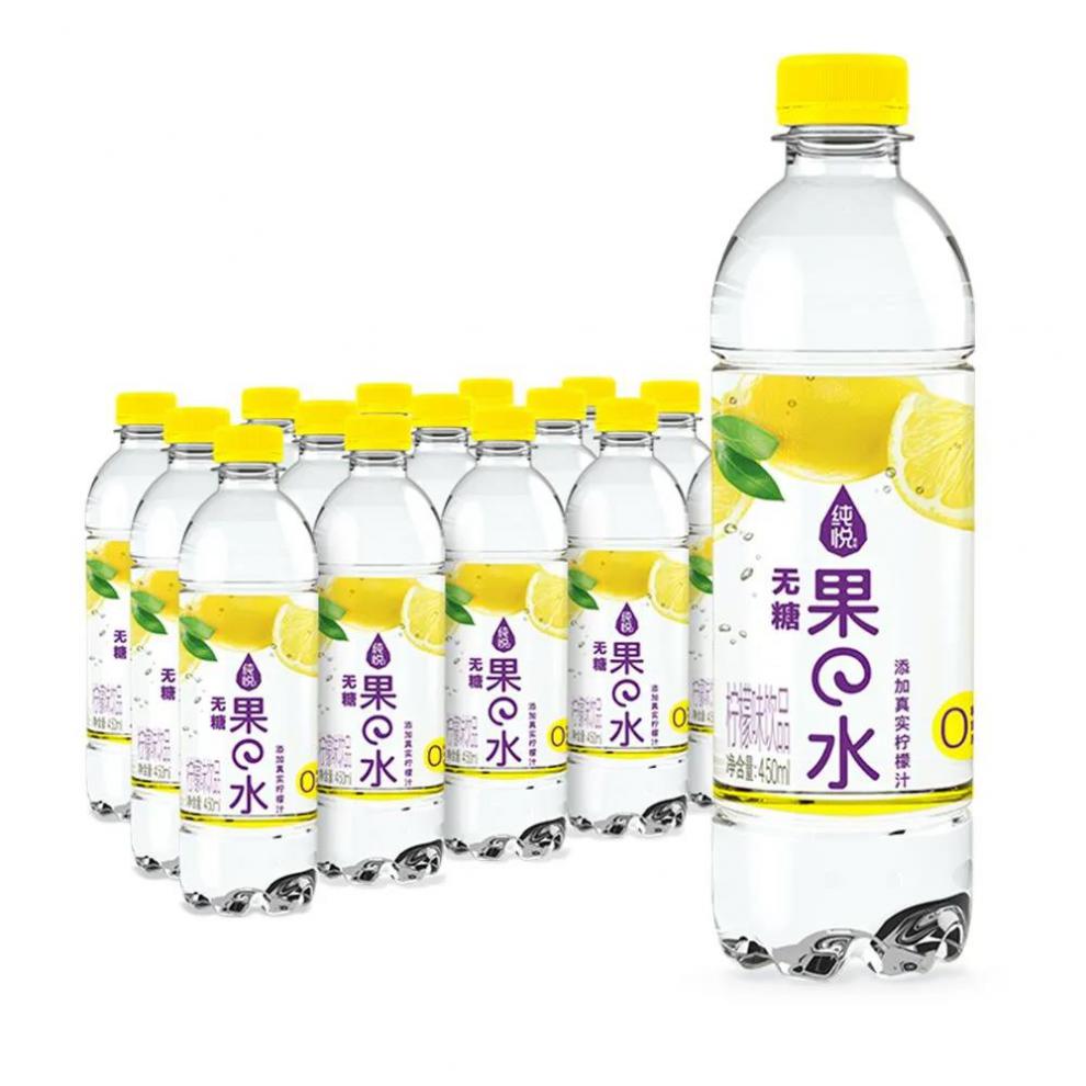 可口可乐(coca cola) 果味苏打水纯悦蜜桃柠檬味饮料450ml*15瓶整