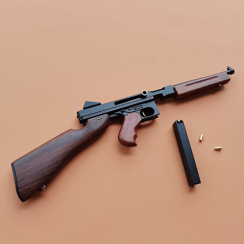 定制13合金汤姆逊玩具枪模摆件m1a1冲锋抢拼装二战吃鸡铁抢装饰不可