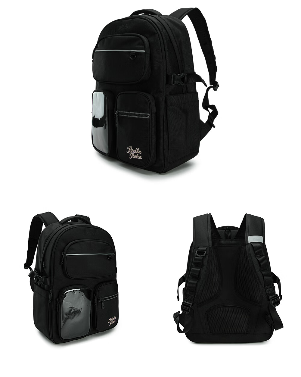 FILA Lightweight Backpack, Official Women's Bag, Fashionable Casual Backpack, Schoolbag, Pain Bag, Multi-Pocket Laptop Bag 6