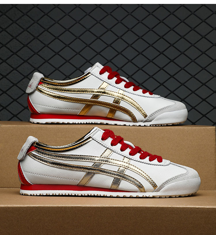 tiger虎冢鞋男鞋女鞋经典款鞋老虎鞋阿甘鞋 白金【顶部反绒皮】 35