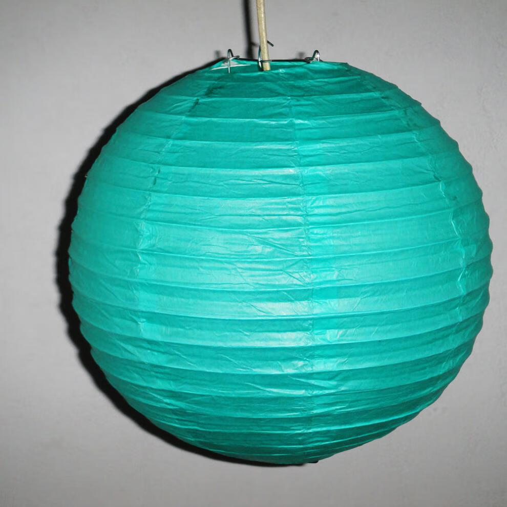 yanrou60种彩色纸灯笼圆形纸灯笼婚礼中秋节灯谜可折叠灯笼-wzl 金丝