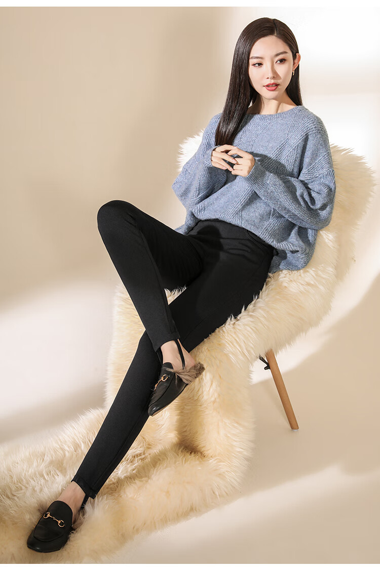 北极绒秋冬新款羊毛裤女外穿2019冬季新款弹力打底裤高腰显瘦羊绒裤加