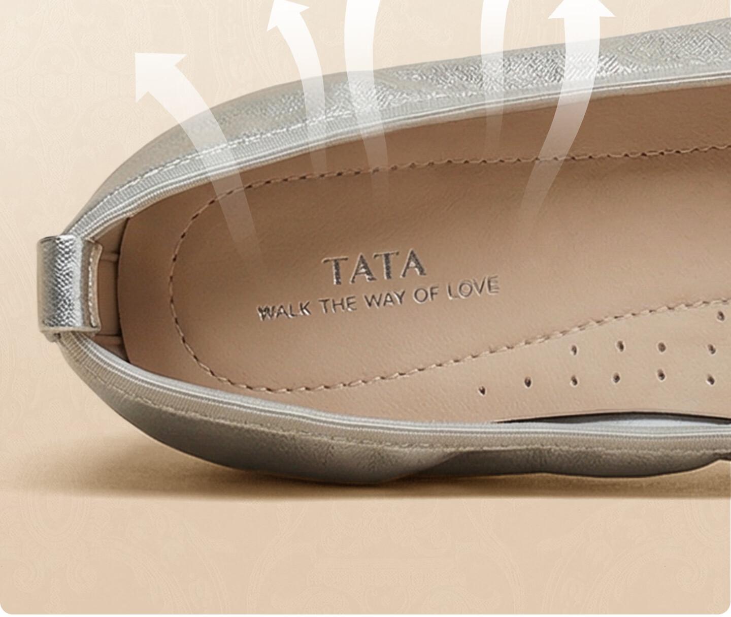TATA Women's Shoes 2026 Spring New Shallow Mouth Single Shoes Fashionable Versatile Silver 37 12