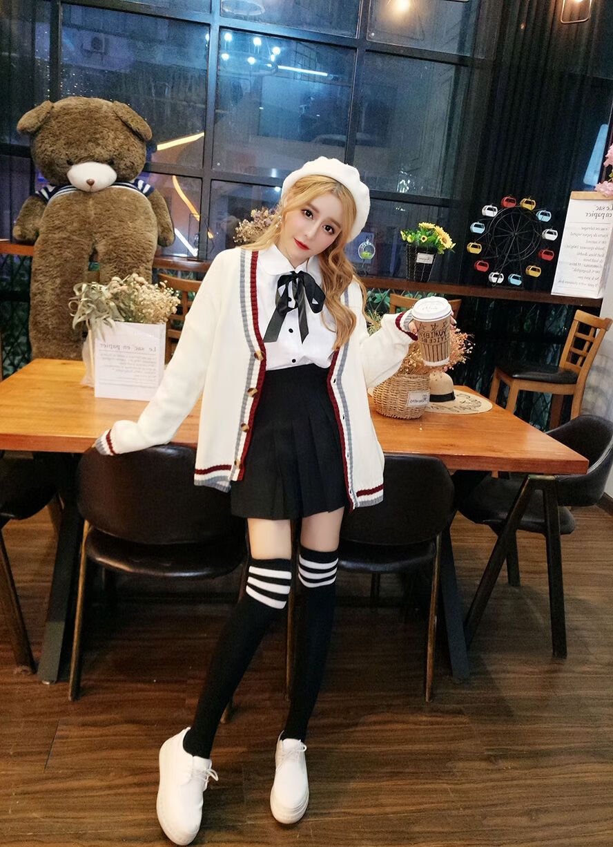 学院风女装套装英伦风中学女生秋冬秋季套装女时尚气质宽松学院风jk