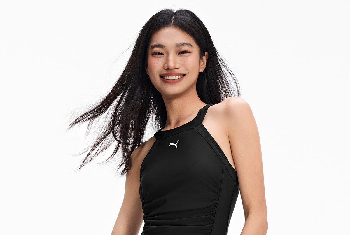 PUMA Women's One-Piece Swimsuit Slim Fit Backless UV Protection Beach Vacation Swimwear Anti-Exposure Hot Spring Bathing Suit 5
