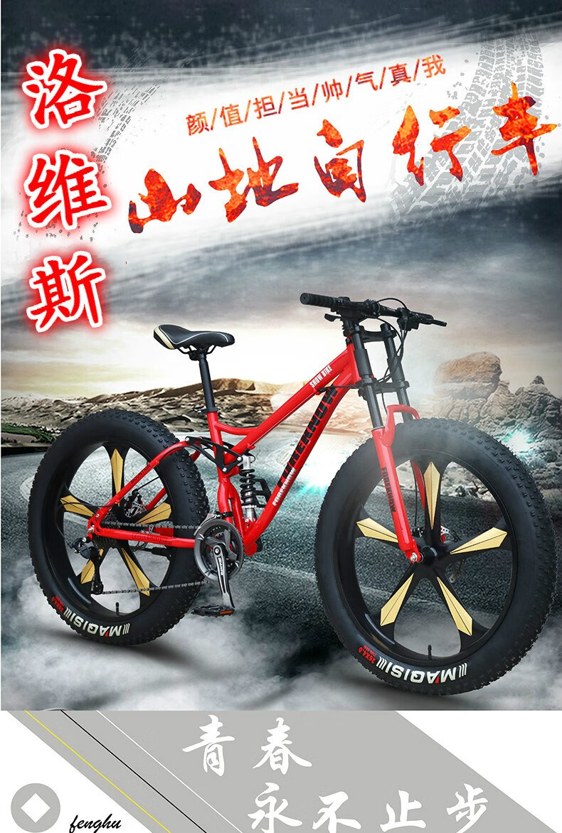 eg7越野自行车山地自行车单车越野车沙滩雪地车4.