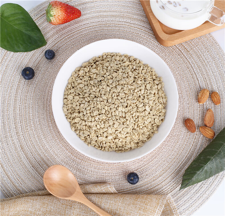 凯偲洽 纯黑苦荞麦片1000g 小包装食品免煮谷物早餐零食两斤 小包装