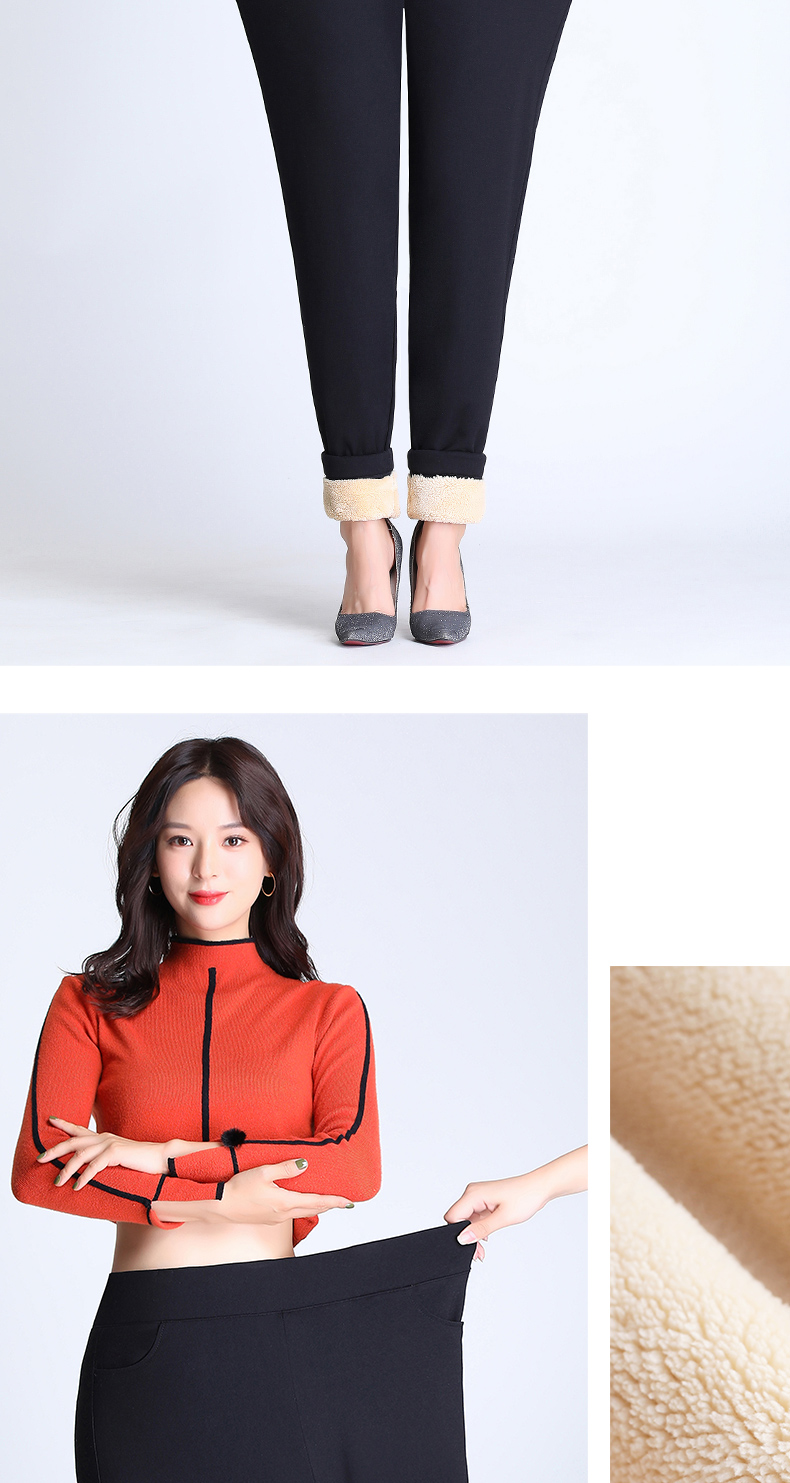 棉裤加厚的特厚羊羔绒保暖棉裤女冬外穿加肥大码胖mm200斤东北超厚