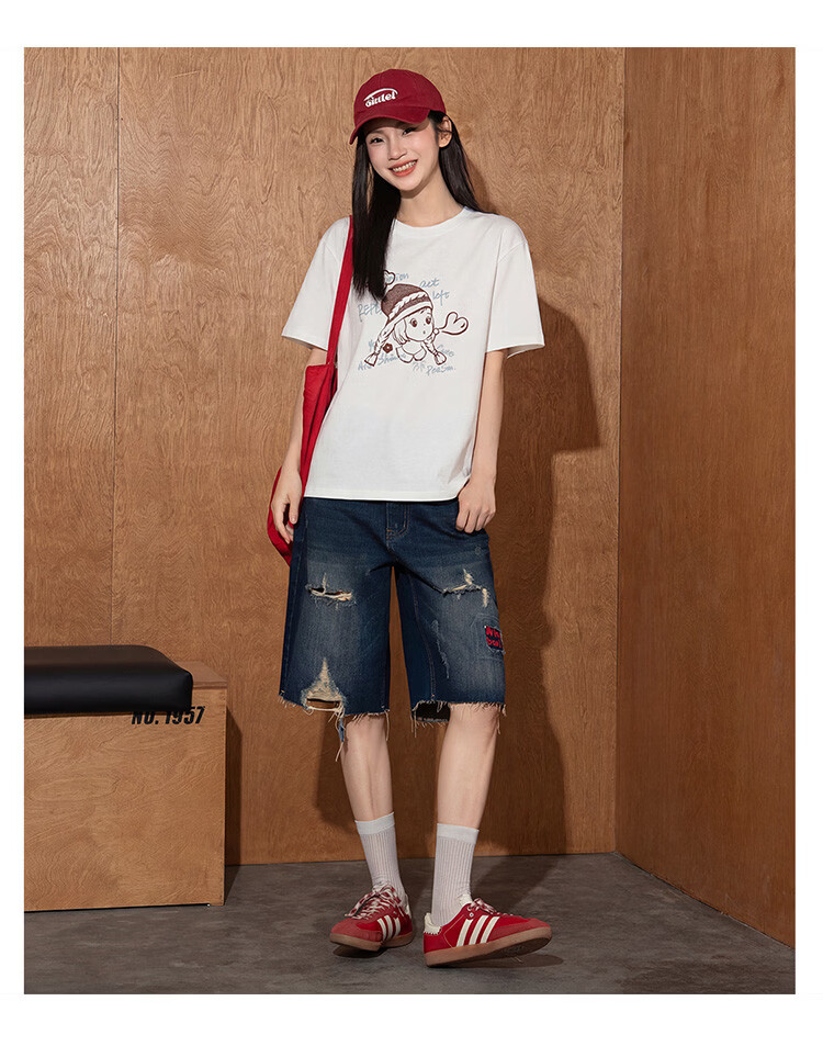 TonLion 2026 New Summer Women's Short Sleeve T-Shirt Loose Chic Korean Style Early Spring Top Youthful 6