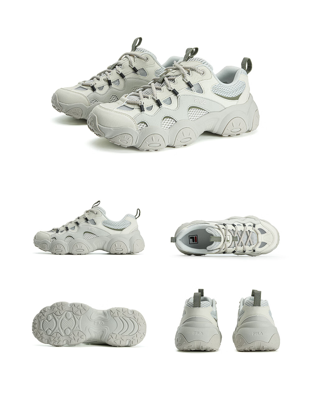FILA Official Men's FLUID 7 Dad Shoes 2026 Autumn New Cat Claw 7th Generation Casual Sports Shoes 51