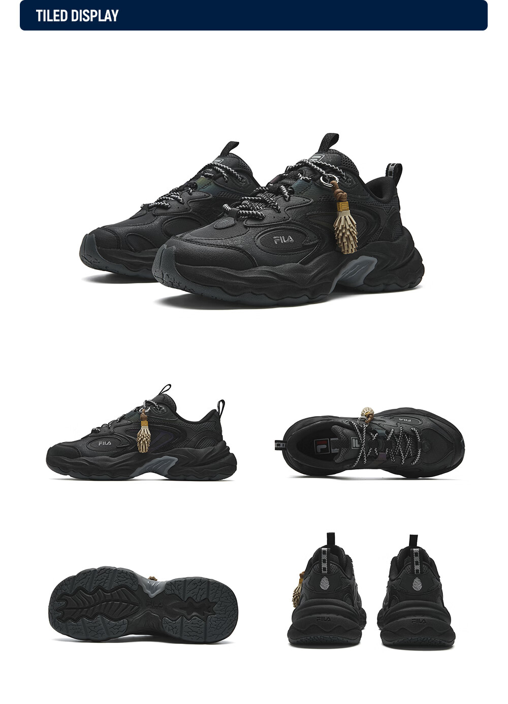 FILA PIGNA Pinecone Shoes [Yi Yangqianxi Edition] Men's Dad Sneakers 2026 Autumn Casual Sports Shoes 51