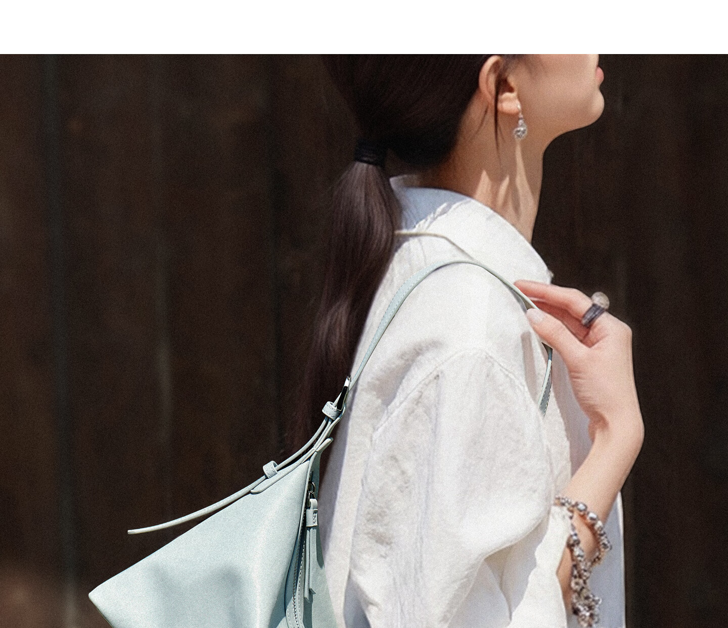 Miaodi Vegetable-Tanned Top-Grain Cowhide Hobo Underarm Tote Bag Blue Commuter Casual Shoulder Crossbody Bag for Women Qixi Festival Gift 34