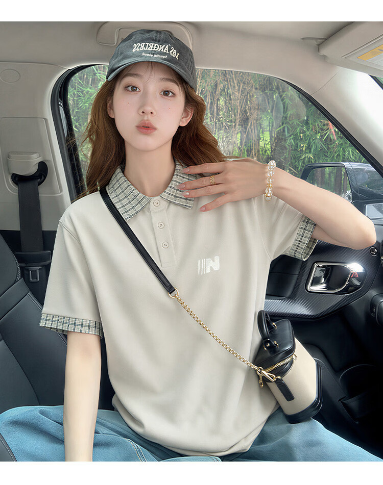 TonLion 2026 Summer New Couple Short Sleeve Polo Shirt Unisex American Casual College Style Top 11