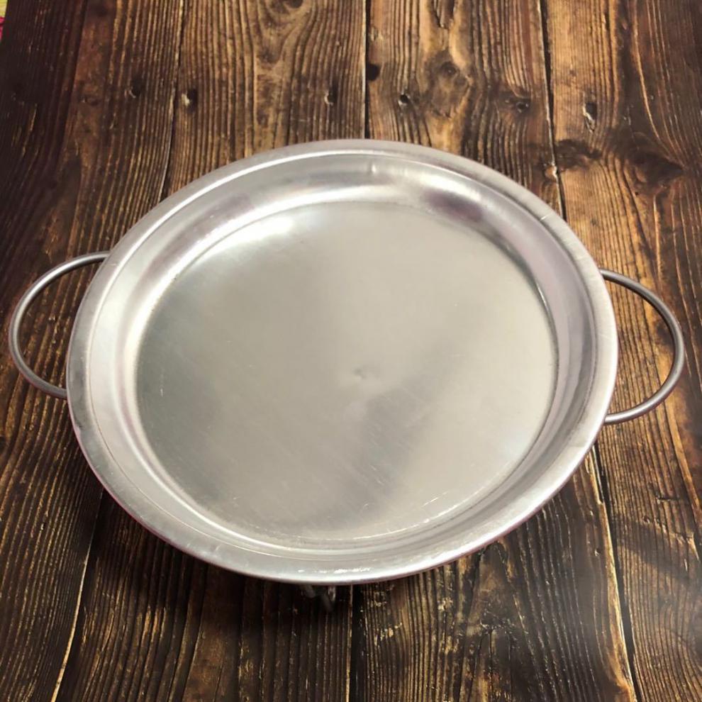 东北老式烤牛肉酒精块烤肉铝盘烤盘腌肉料蘸肉料小铝盆烤肉锅() 铝盆