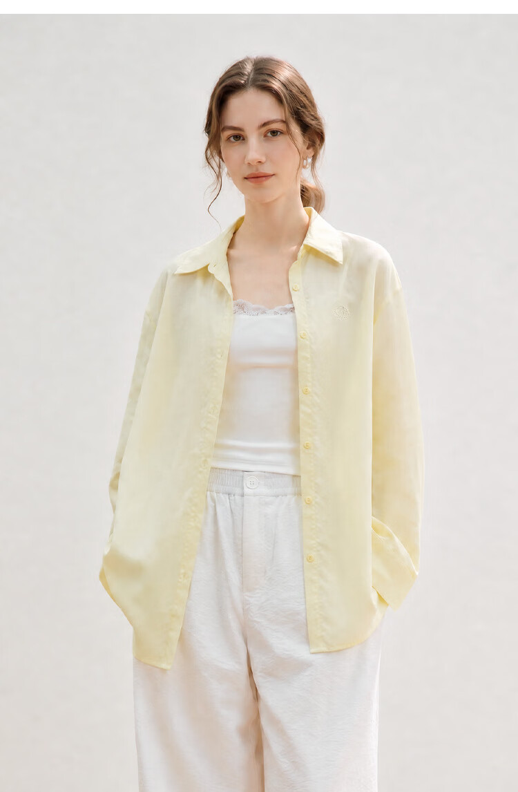 INMAN [Linen Tencel] Mint Short Sleeve Commuter Shirt 2026 Summer Top Glacier Pink - 18627629 M 18