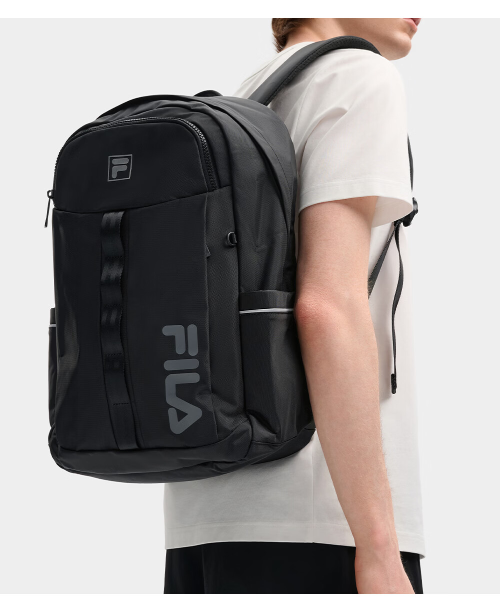 FILA Official Men's New Casual Commuter Backpack Large Capacity Laptop Bag School Bag 18