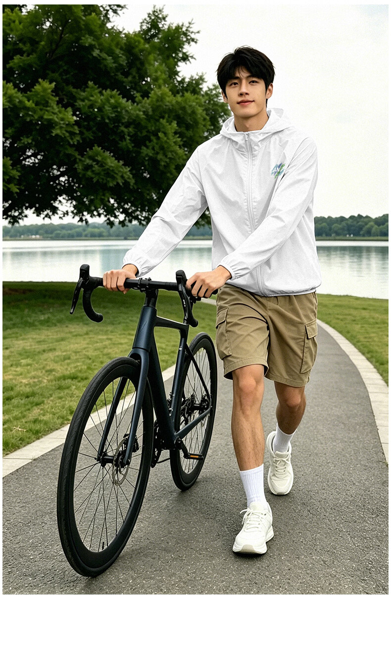 Jeanswest Men's Summer Outdoor UPF50+ Lightweight Loose UV Protection Skin Jacket Sunscreen Coat 11