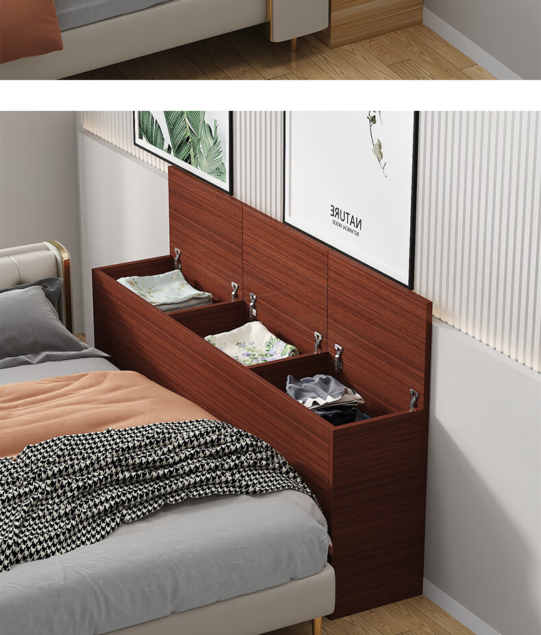 简约定制床边窄夹缝柜床头收纳柜床尾床头柜床边柜床尾置物柜 长150宽