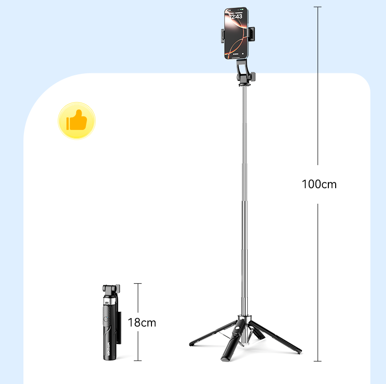 Zhiguozhe 2026 New Mini Selfie Stick Travel Portable Phone Holder 360° Rotation Anti-Shake Automatic Tripod Follow Shooting Photography Tool Concert 42