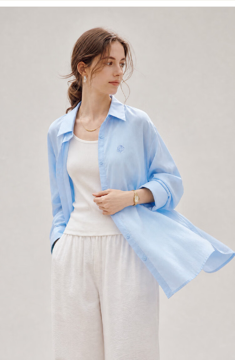 INMAN [Linen Tencel] Mint Short Sleeve Commuter Shirt 2026 Summer Top Glacier Pink - 18627629 M 24