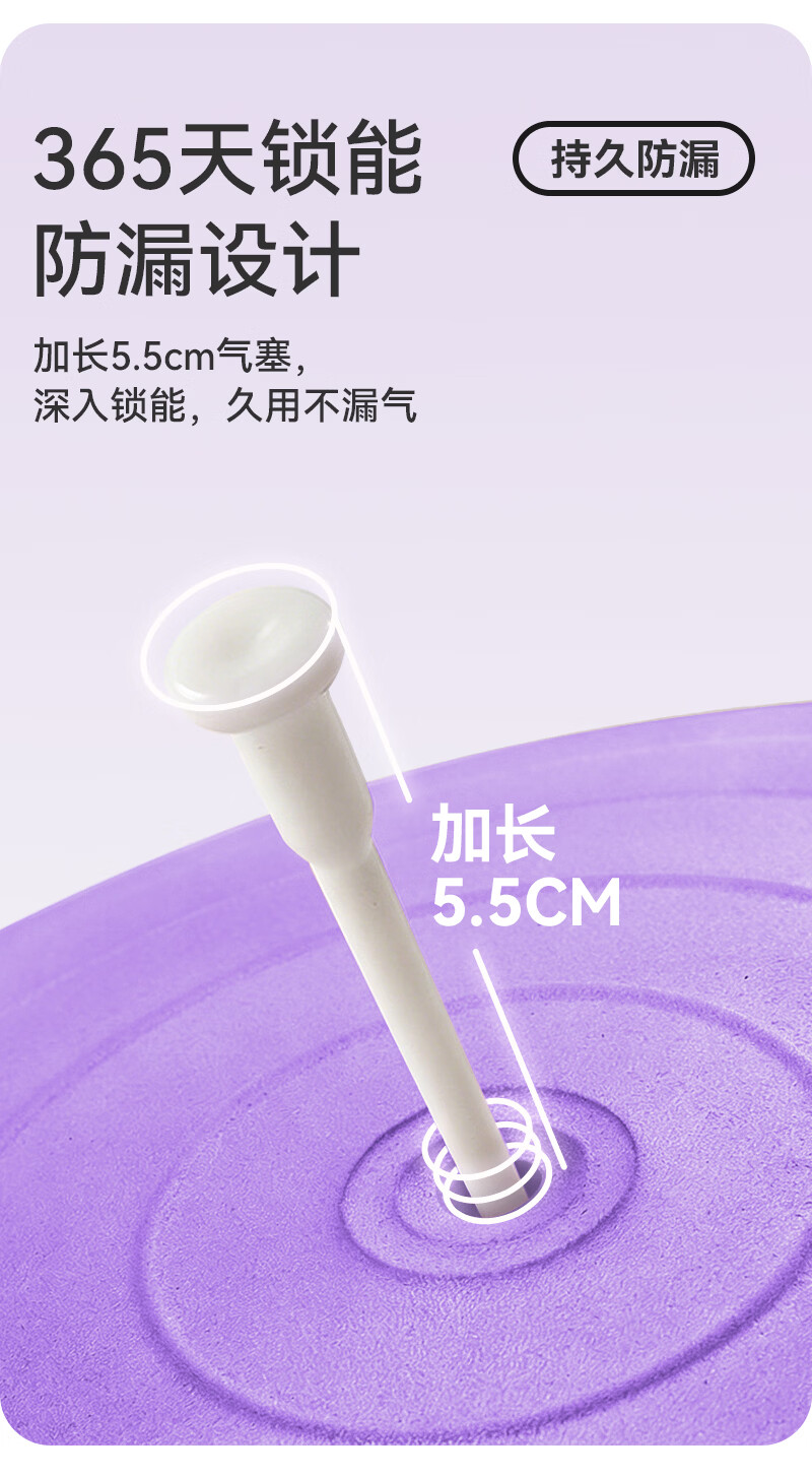 月迦孕妇助产训练平衡球瑜伽球波速球防滑家用健身半球普拉提健身球 蓝色-防滑瑜伽球【打气筒+气塞+气拨】 55cm磨砂瑜伽球-800克【加厚防爆】 商品详情图 9