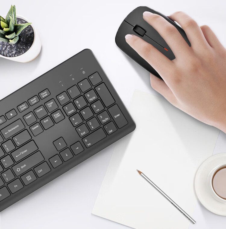 HP Wired Keyboard and Mouse Set USB Plug and Play Silent Office Keyboard and Mouse Full Set for Laptop and Desktop Commercial Use 4