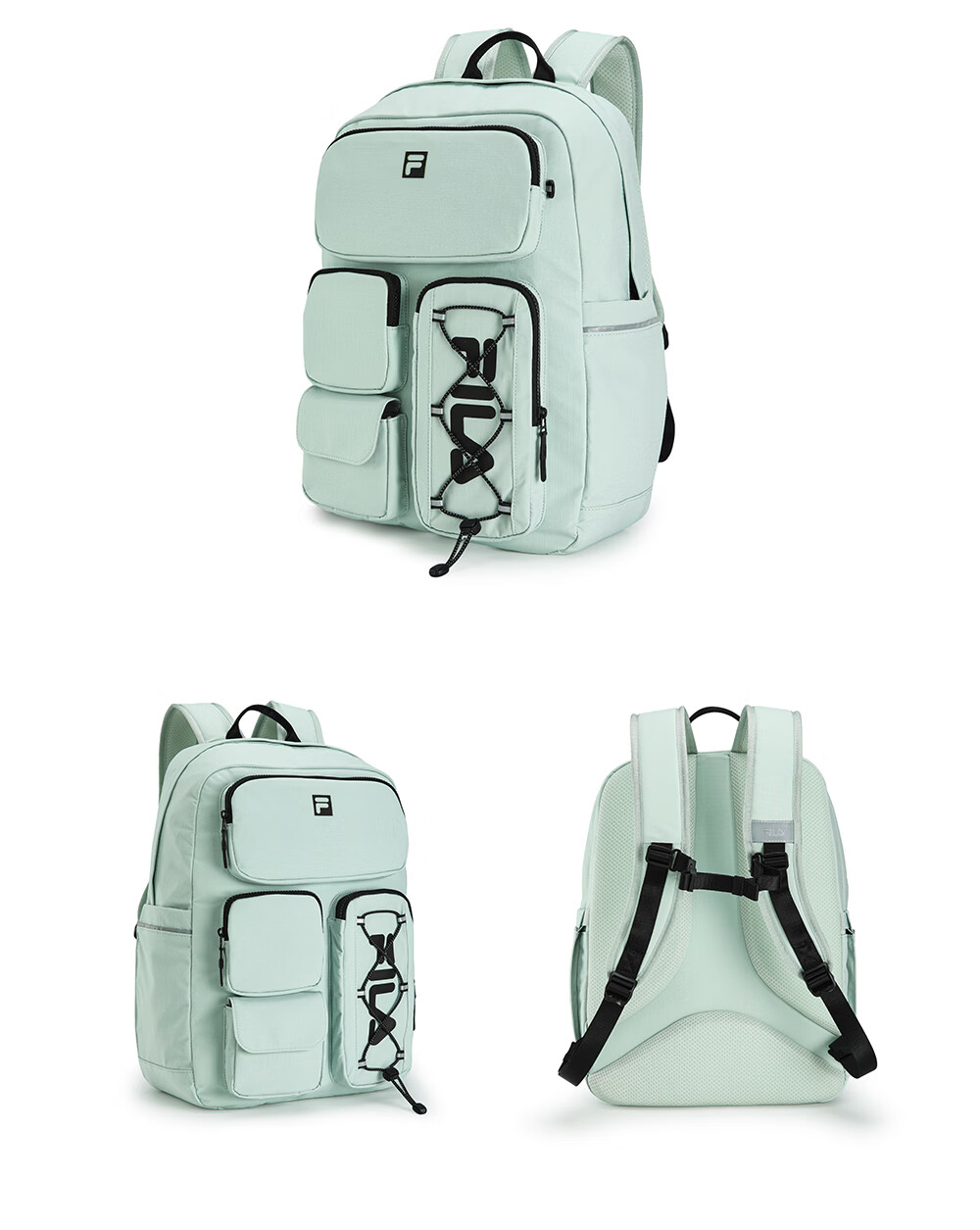 FILA Yi Yangqianxi Men's Multi-Pocket Gym Sports Daily Backpack Laptop School Bag 29