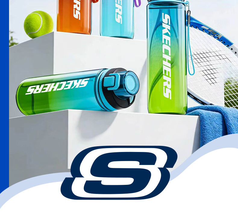 Skechers Large Capacity Tritan Sports Water Bottle for Men and Women Outdoor Fitness Portable Student Cup 9