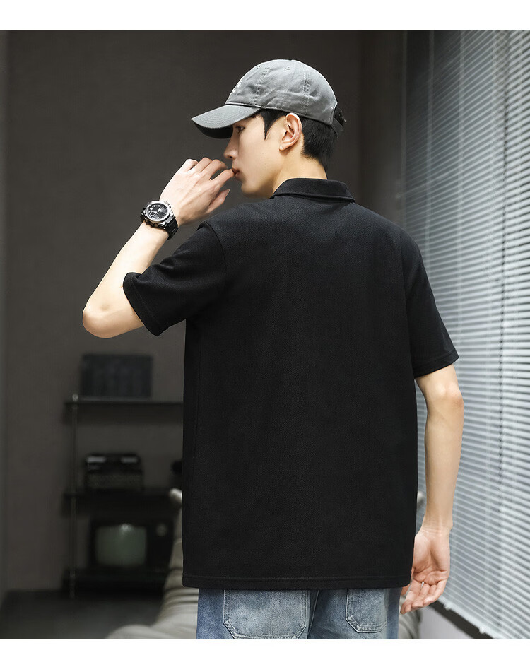 TonLion 2026 Summer New Men's Short Sleeve Polo Shirt Unique American Collar Fashion T-Shirt 14