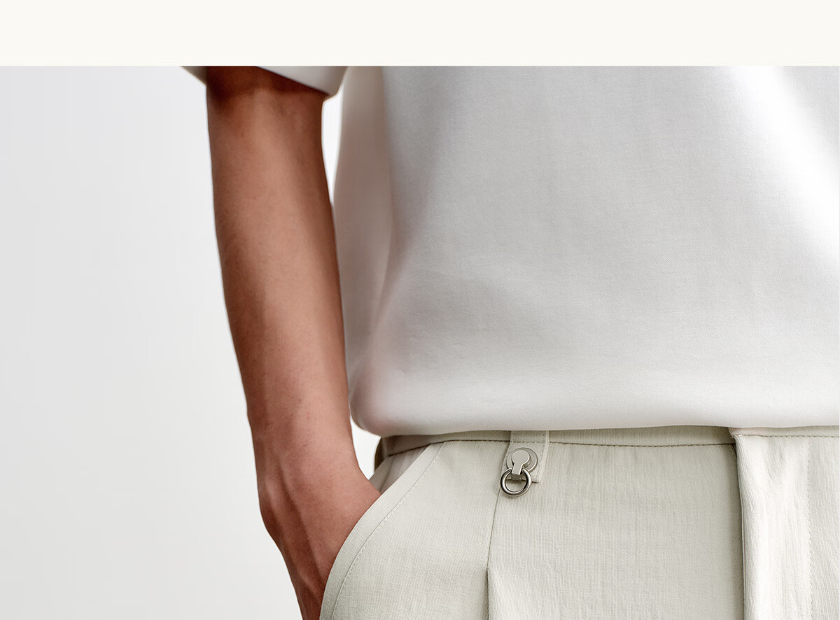 HAUT TON Lyocell Faux Linen Slightly Wrinkled Straight-Leg Pants for Men, 2026 Summer New Style Commuter Straight Casual Long Trousers 5159 29