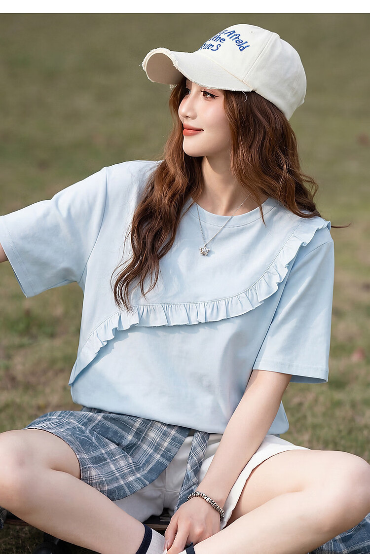 TonLion 2026 Summer New Women's Short Sleeve T-Shirt Loose Unique Chic Stylish Top 20