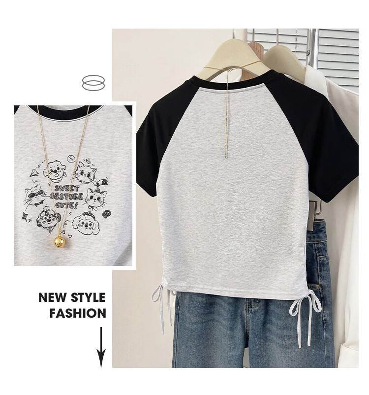 TonLion 2026 Summer New Women's Short Sleeve T-Shirt Loose Casual Beautiful Early Spring Top 4