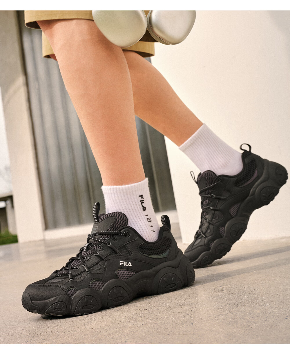 FILA Official Men's FLUID 7 Dad Shoes 2026 Autumn New Cat Claw 7th Generation Casual Sports Shoes 25
