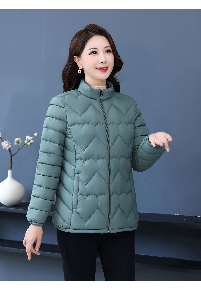 60-70老奶奶80岁加厚外套秋冬季秋冬装羽绒棉服小棉袄短款40岁 黑色