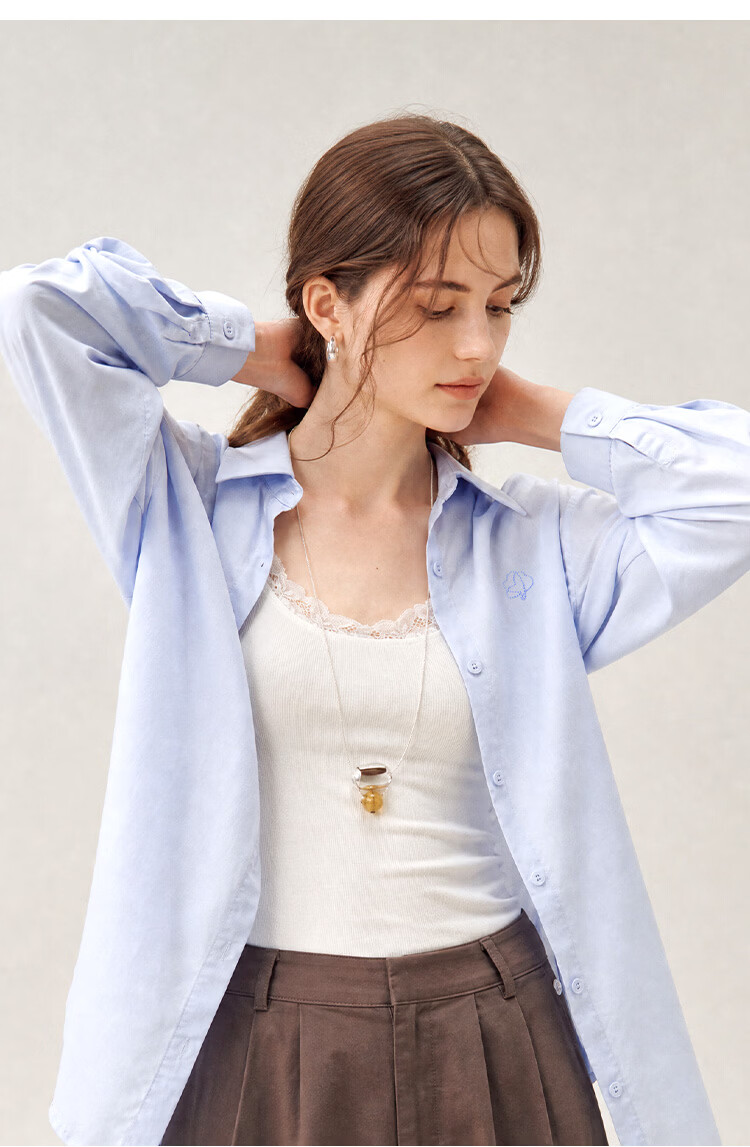 INMAN [Linen Tencel] Mint Short Sleeve Commuter Shirt 2026 Summer Top Glacier Pink - 18627629 M 27