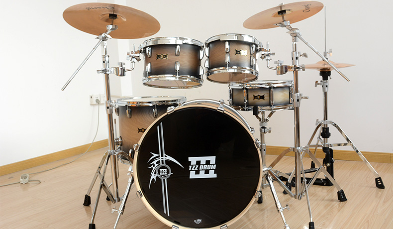 tzz挑战者架子鼓 水柳木摇滚之星系列 爵士鼓5鼓3镲架 赠送全套镲片