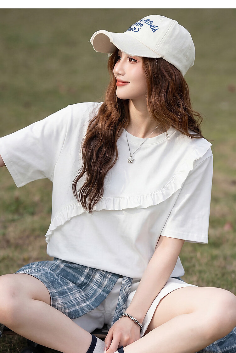 TonLion 2026 Summer New Women's Short Sleeve T-Shirt Loose Unique Chic Stylish Top 10
