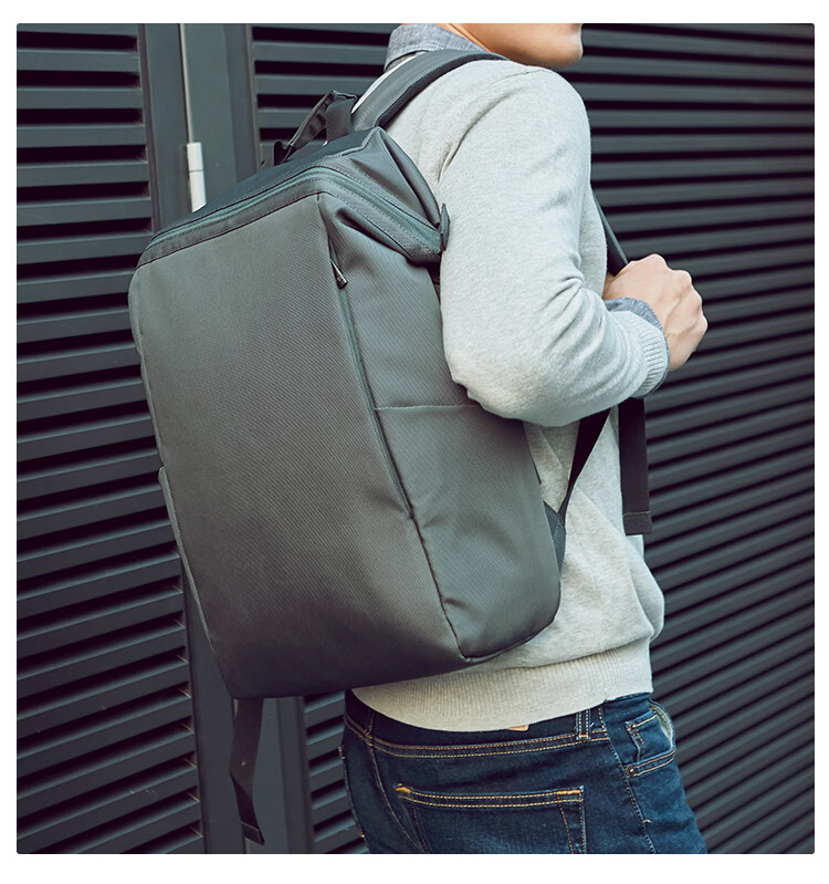 90 Points Commuter Laptop Backpack 15.6-inch Lightweight Business Travel Bag Moss Gray 11